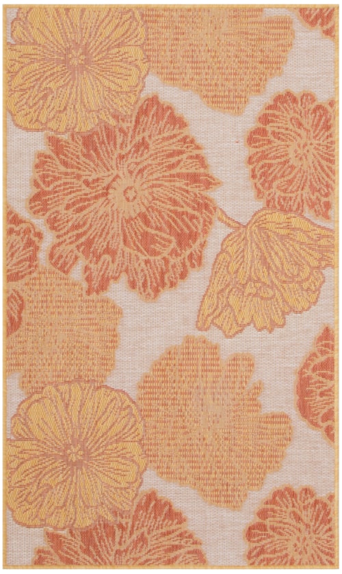 2' X 4' Coral Rectangle Rug