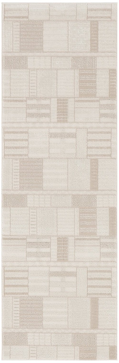 2' X 6' Ivory Beige Runner Rug
