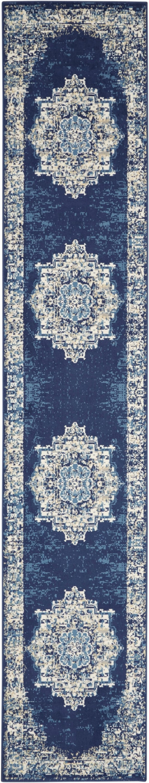 2' X 6' Navy Blue Runner Rug