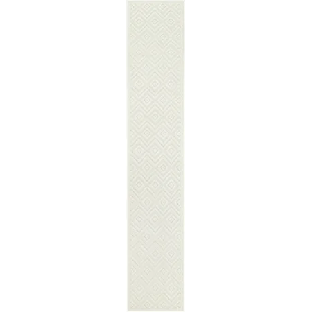 Versatile 2'2" X 20' Ivory White Modern Rug