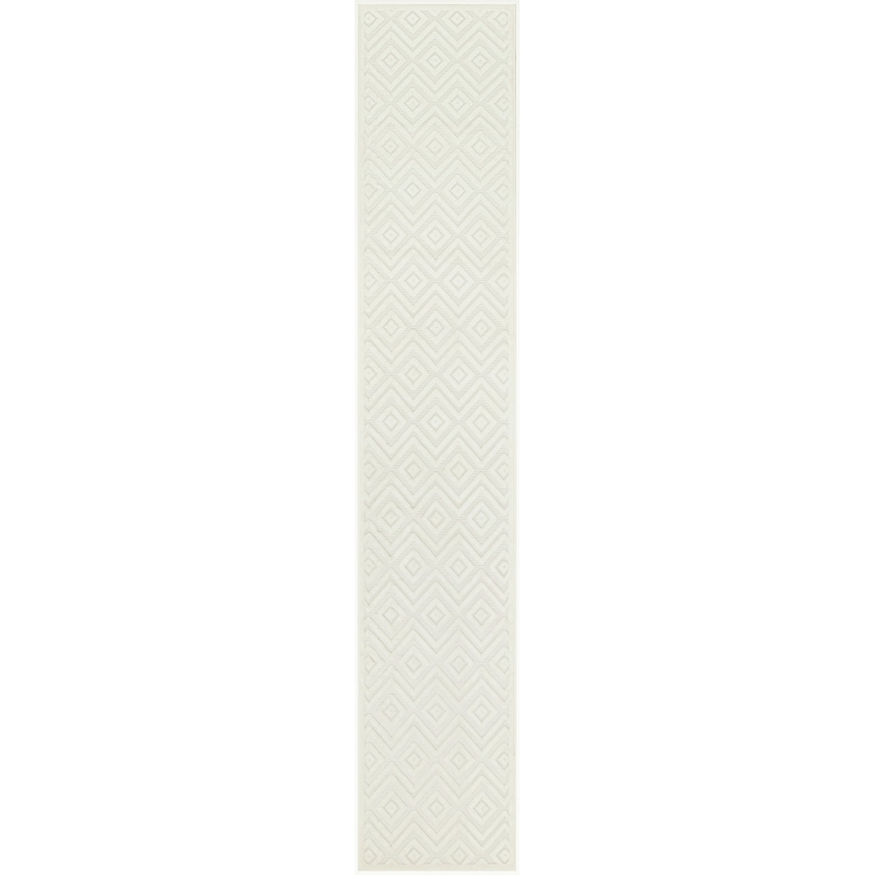 Nourison Versatile 2'2" x 20' Ivory White Modern Rug