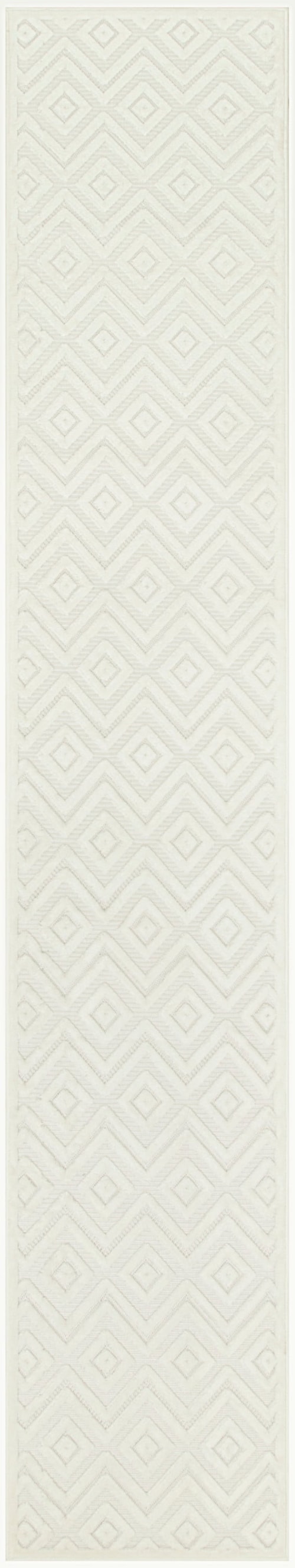 2' X 6' Ivory White Runner Rug