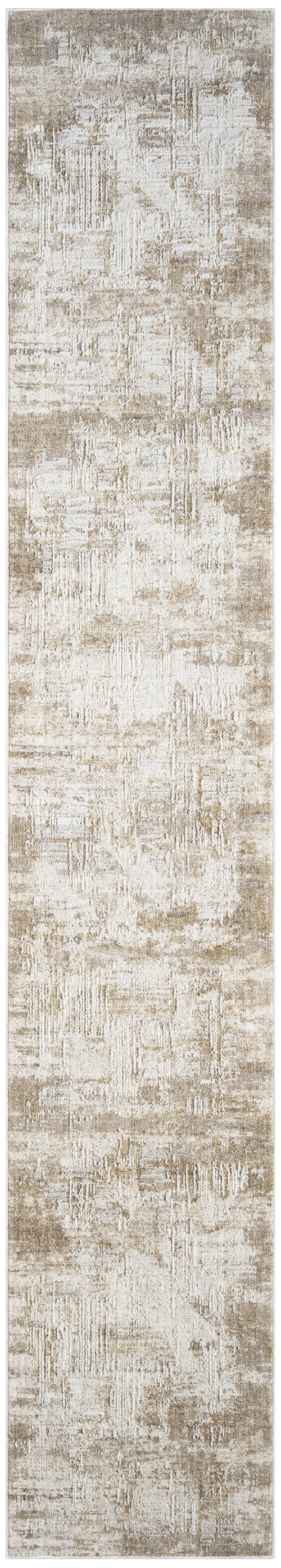 2'2" X 12' Mocha Ivory Runner Rug