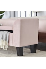 Lilola Home Mila Contemporary Upholstered Bench with Hidden Storage