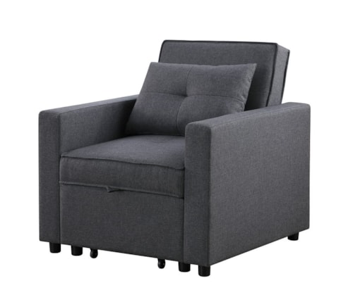 Contemporary Sleeper Chair with Single Side Pocket