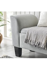 Lilola Home Mila Contemporary Upholstered Bench with Hidden Storage