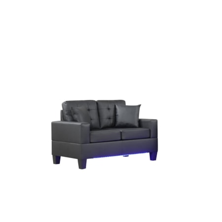 GENIE BLACK LOVESEAT WITH LED |