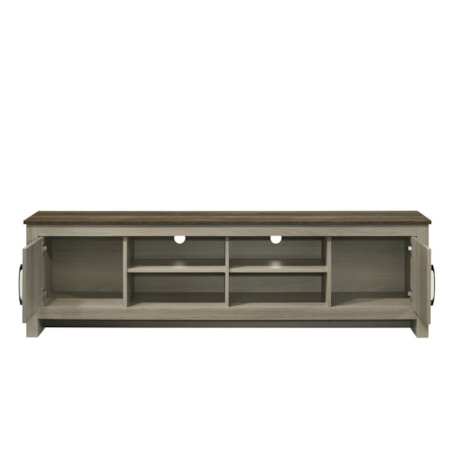 NALA GREY AND BROWN 70&quot; TV STAND |