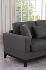 Lilola Home Redford Contemporary Sectional Sofa With Right Facing Chaise