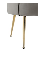 Lilola Home Angelina Mid-Century Modern Accent Chair with Metal Legs