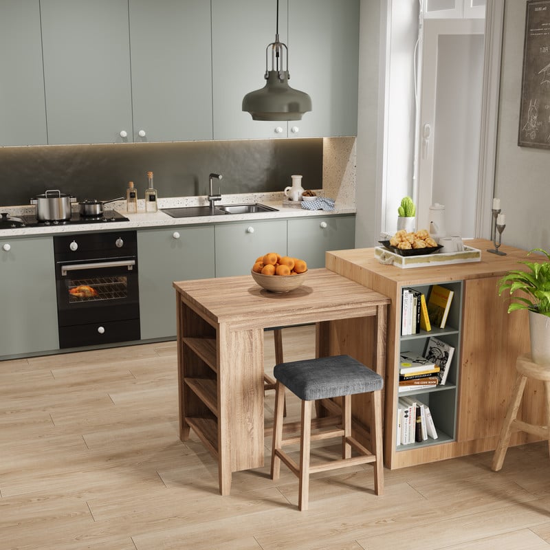 3-pc. Counter-Height Table Set w/Two Stools