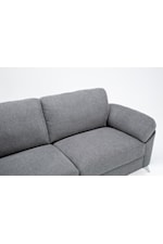 Lilola Home Villanelle Contemporary Sofa With Chrome Finish Legs