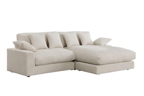 Contemporary Reversible Sectional Sofa Chaise