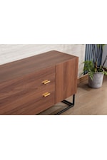 Lilola Home Roscoe Contemporary 3-Drawer Console Table with Metal Base