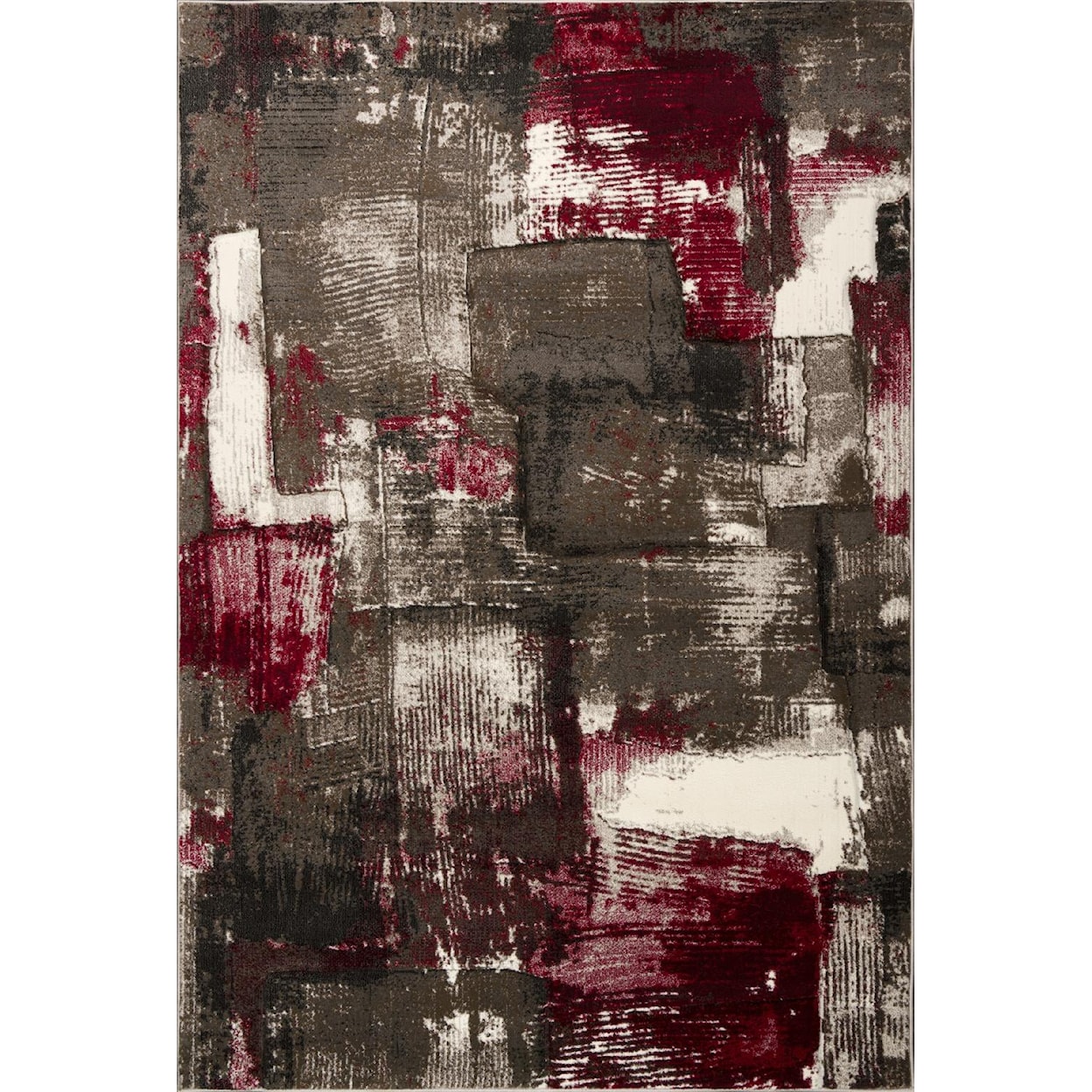 MDA Rugs Rhodes Collection RHODES 5X8 RED/BROWN AREA RUG |