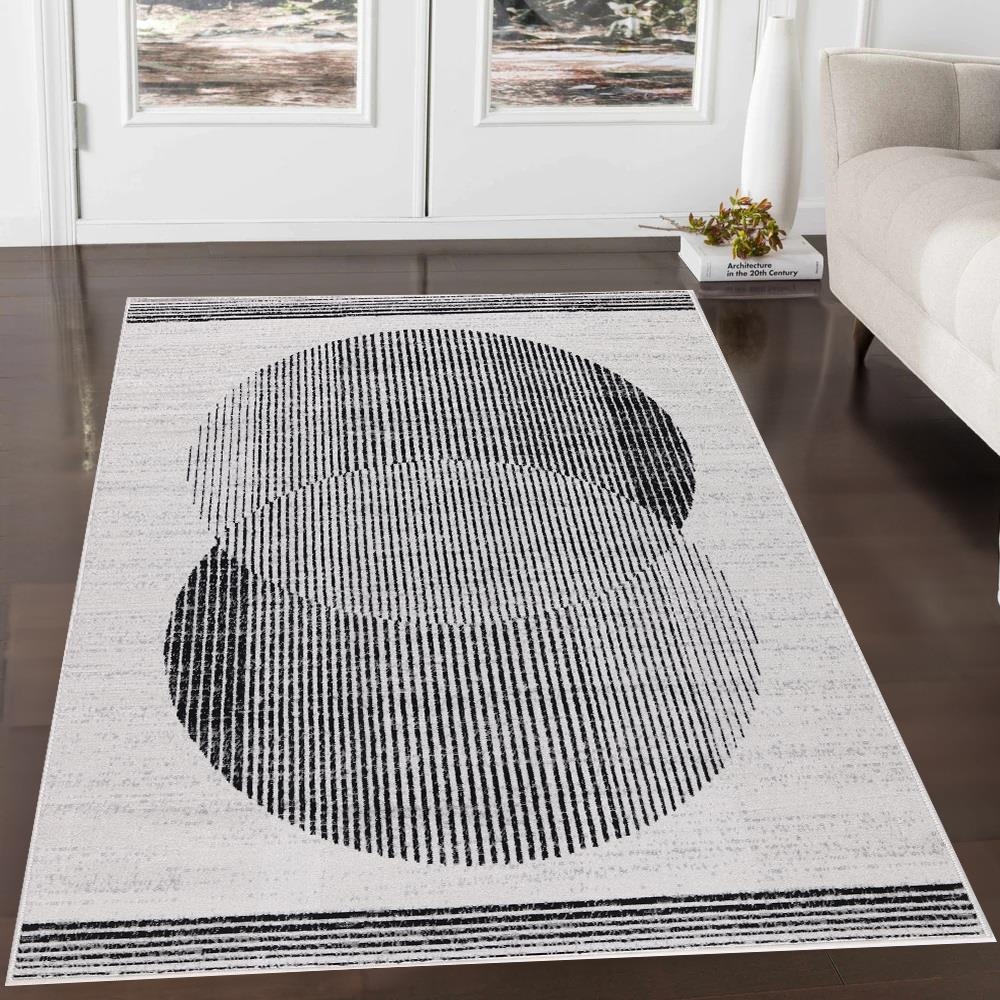 DREAM 5X8 BLACK GREY AREA RUG |