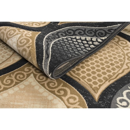 RHODES 8X11 GOLD/BLACK AREA RUG |