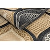 MDA Rugs Rhodes Collection RHODES 5X8 GOLD/BLACK AREA RUG |