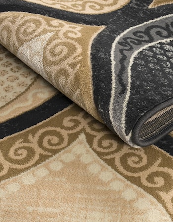 RHODES 8X11 GOLD/BLACK AREA RUG |