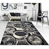 MDA Rugs Rhodes Collection RHODES 4X6 BLACK/WHITE AREA RUG |