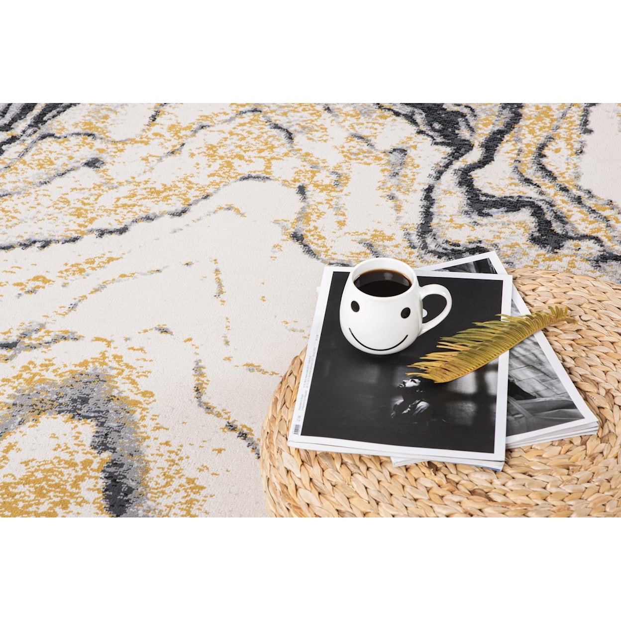 MDA Rugs Lela Collection LELA BLACK/GOLD 8X11 AREA  RUG |