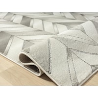 BROOKLYN 5X8 GREY/WHITE AREA RUG |