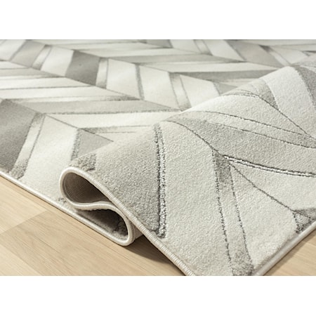 BROOKLYN 5X8 GREY/WHITE AREA RUG |