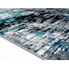 MDA Rugs Samos Collection SAMOS 8X11 TEAL BLACK AREA RUG |