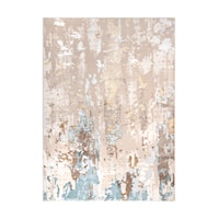 LONDON 5X8 TEAL/BROWN AREA RUG |