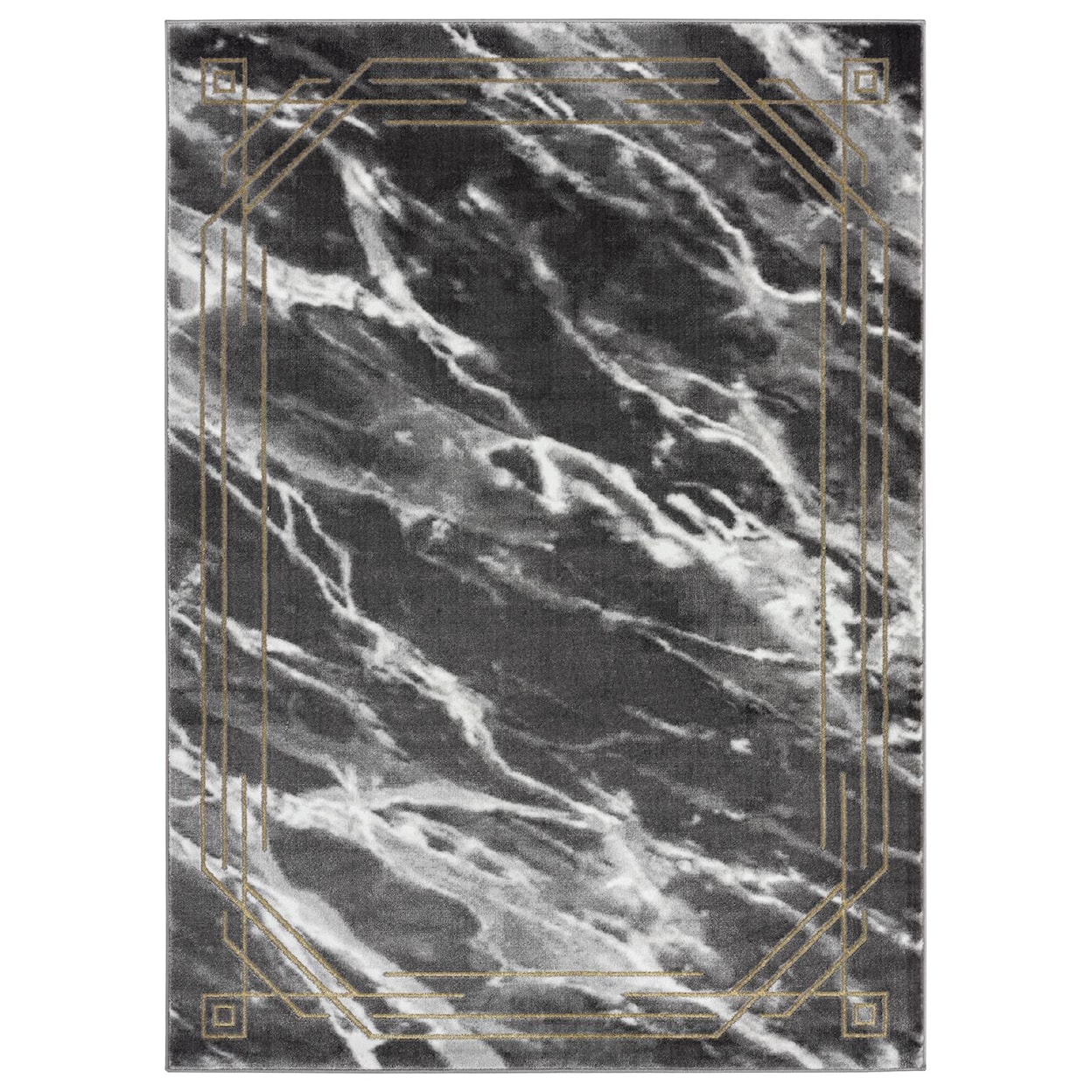 MDA Rugs Brooklyn Collection BROOKLYN 8X11 BLACK MARBLE AREA | RUG