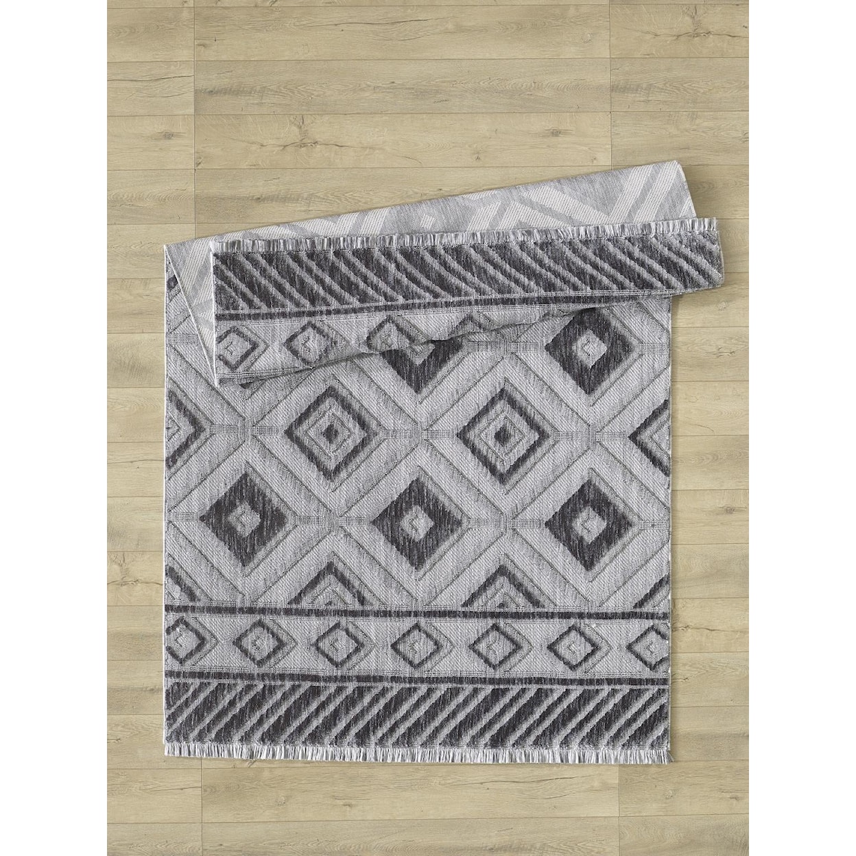 MDA Rugs Milos Collection MILOS GREY 5X8  AREA  RUG |