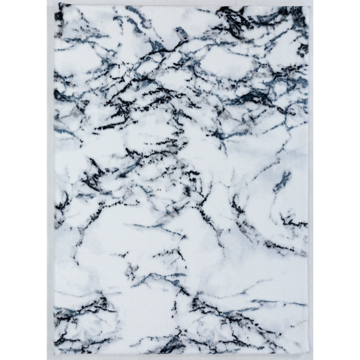 MDA Rugs Luxury Collection LUXURY 5X7 WHITE BLACK GOLD |