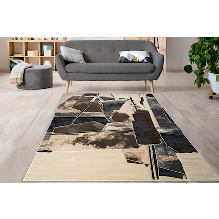 RHODES 5X8 BROWN/GREY AREA RUG |