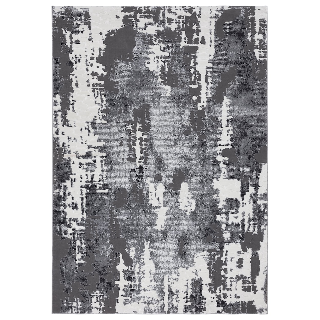 MDA Rugs Petra Collection PETRA 2X8 WHITE GREY AREA RUG |