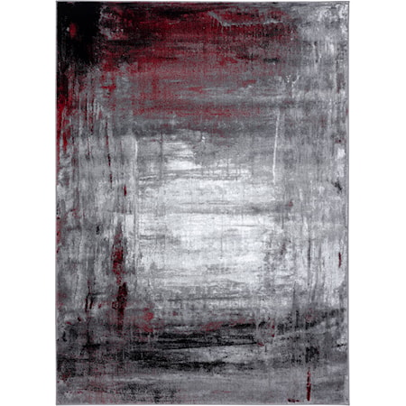 SAMOS 7X7 GREY RED AREA RUG |