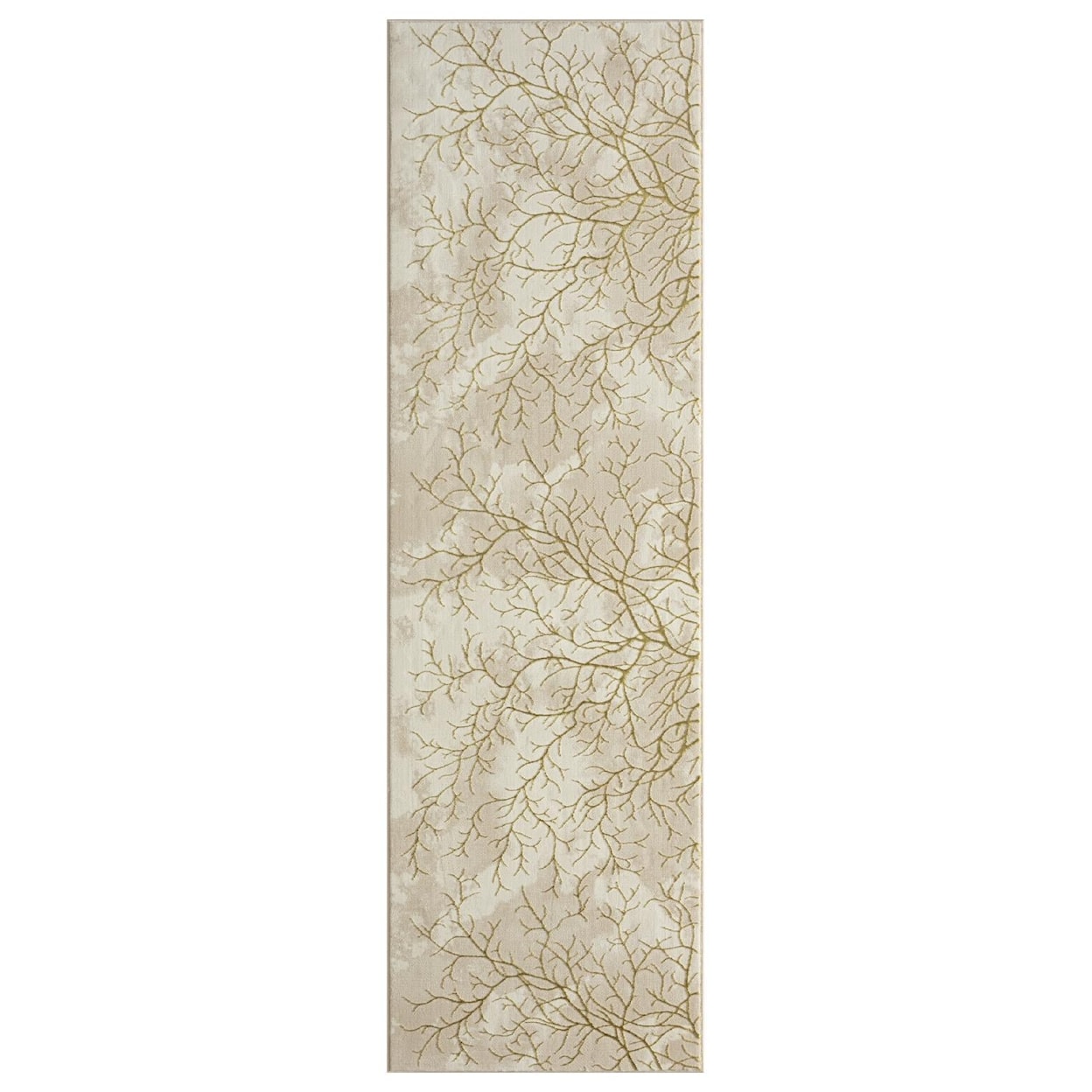 MDA Rugs Ksamil Collection KSAMIL 4X6 GOLD/TEAL AREA RUG |