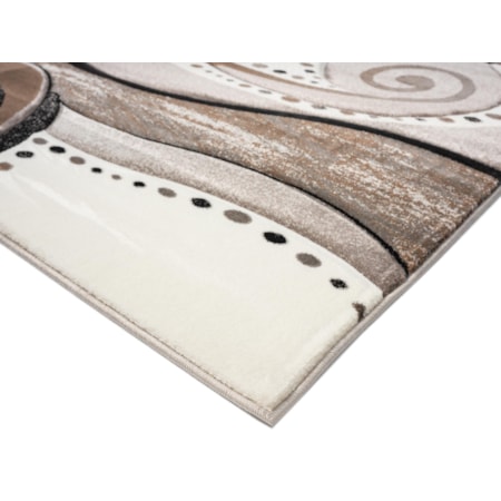 RHODES 2X3 BROWN/TAN AREA RUG |