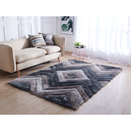 MATEOS 5X7 BLACK/GREY AREA RUG |