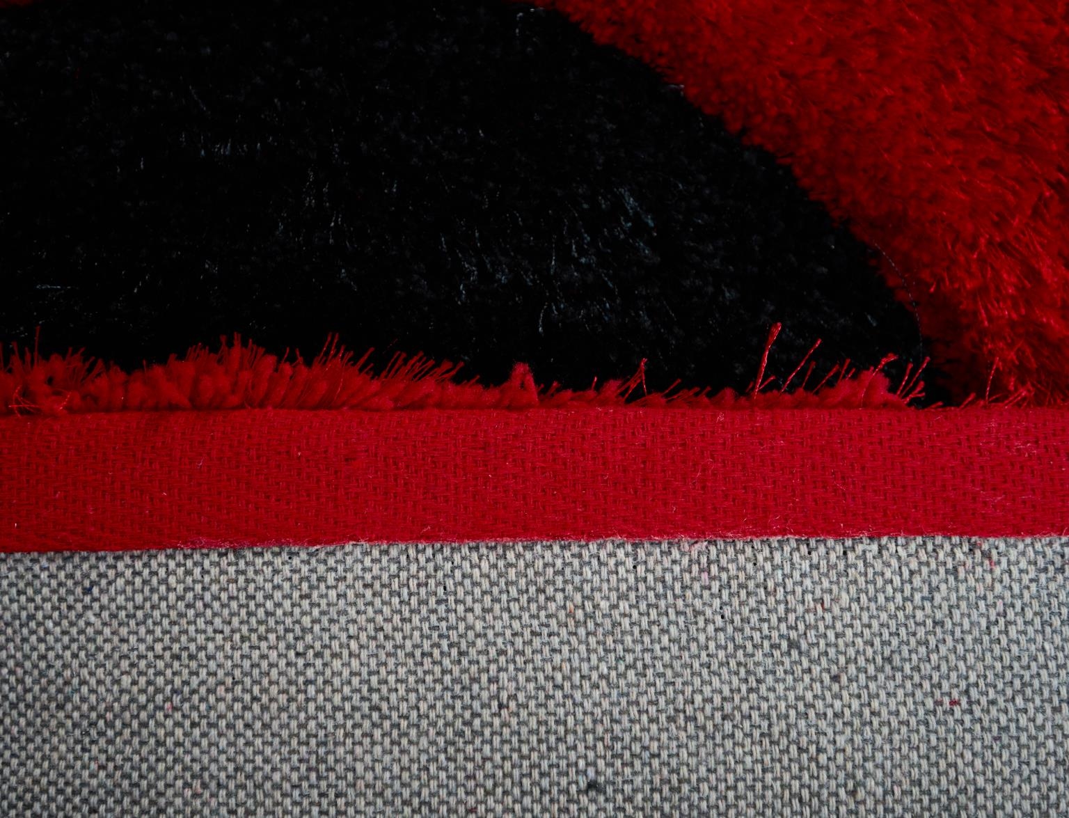 Mateos Shag 28912 MATEOS 5X7 RED BLACK WHITE SHAG | AREA RUG | 7 Day ...