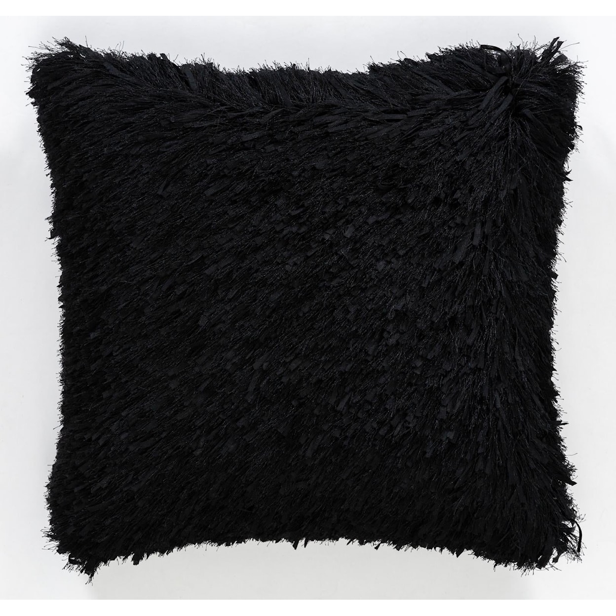 MDA Rugs Pillows SHAGGY 17 20X20 BLACK SHAG PILLOW |