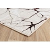 MDA Rugs Maz Collection MAZ 8X11 CREAM/RED AREA RUG |