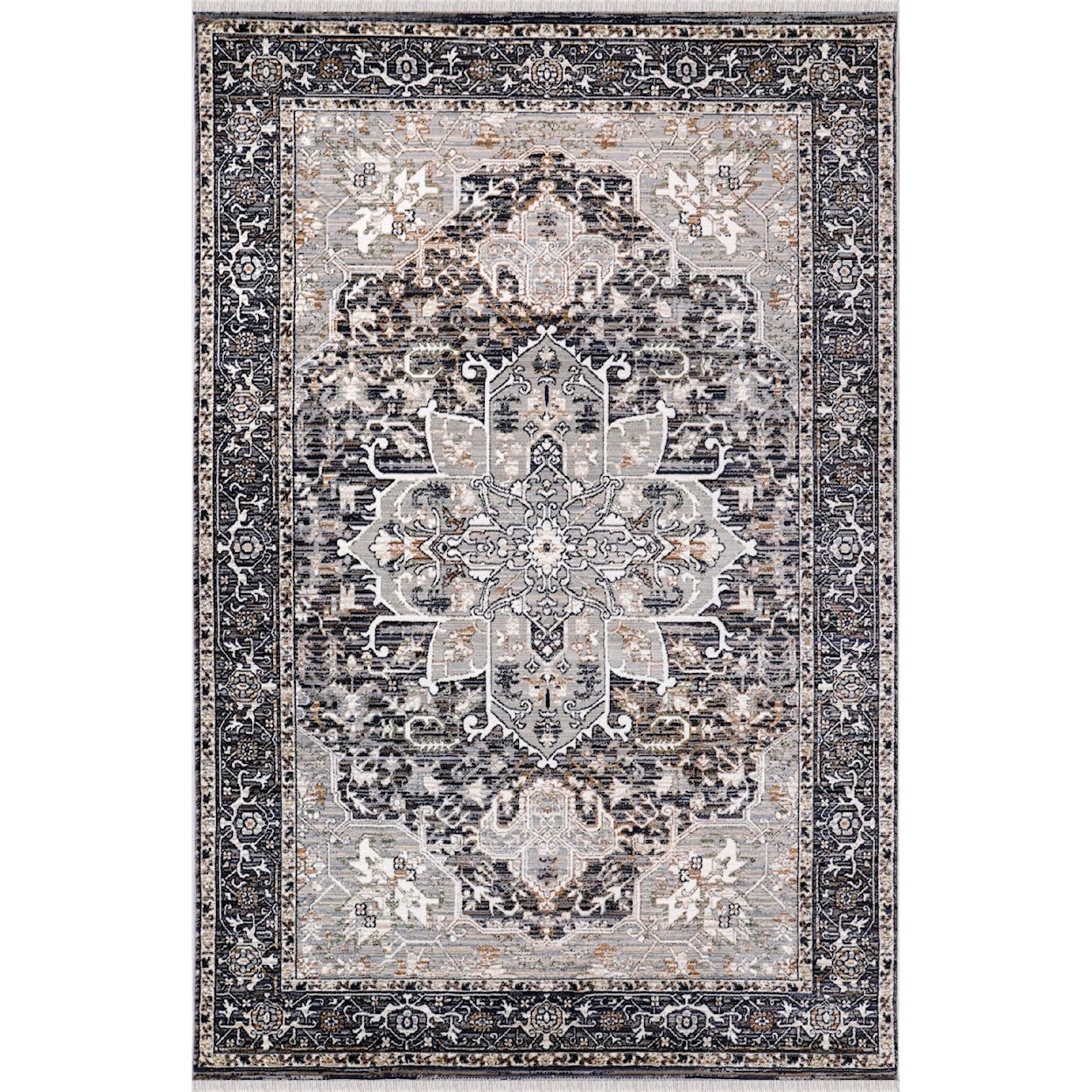 MDA Rugs Anna Collection ANNA 5X8 BLACK/BROWN AREA RUG |