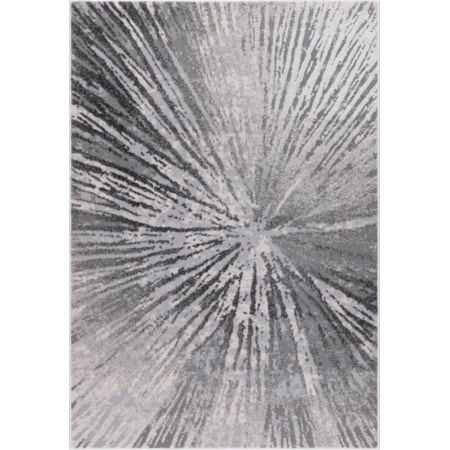 ILIOS 5X8 GREY BLACK AREA RUG |