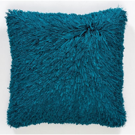 SHAGGY 14 20X20 TEAL SHAG PILLOW |