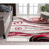 MDA Rugs Rhodes Collection RHODES 4X6 RED/CREAM AREA RUG |