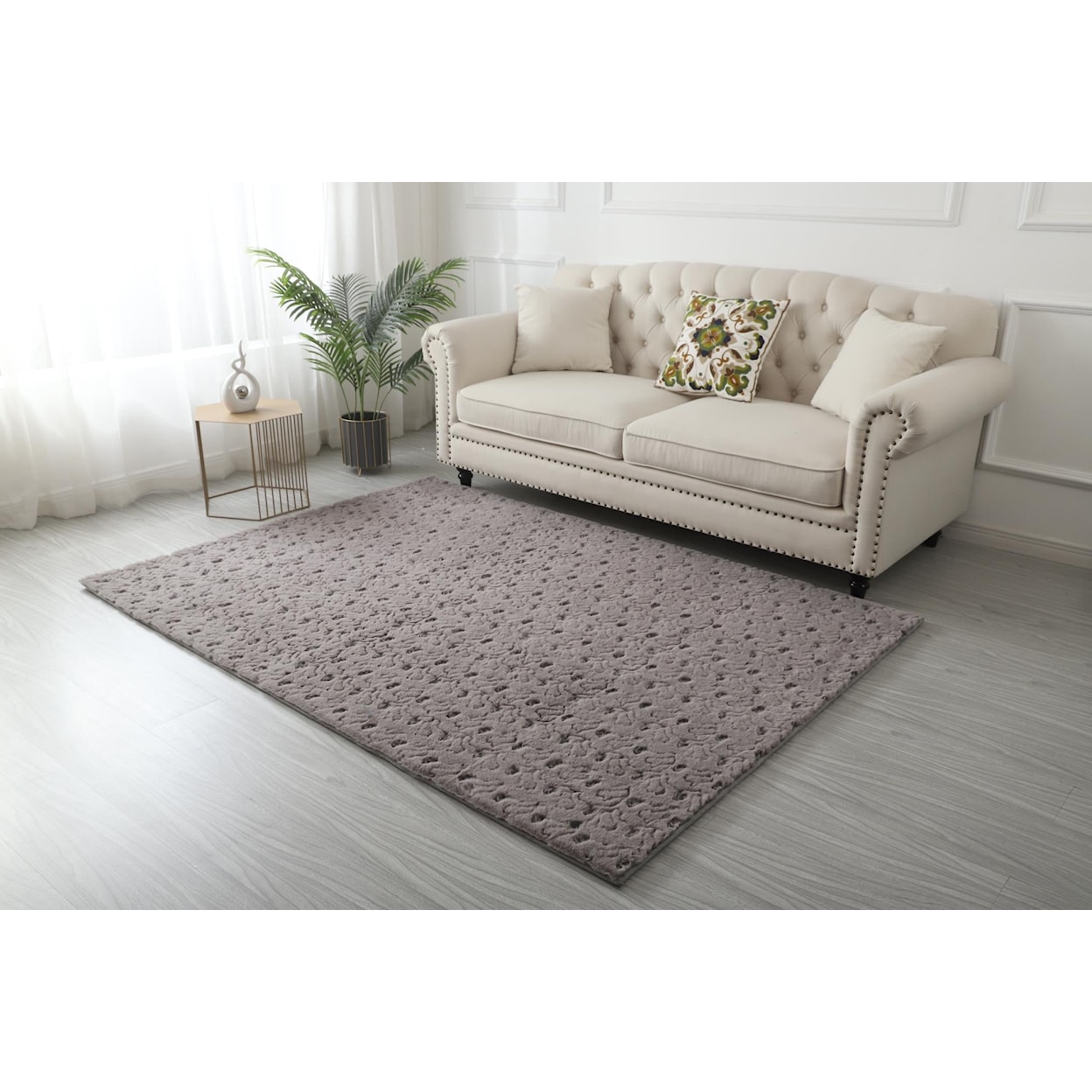 MDA Rugs Amore Collection AMORE 5X7 PATTERN GREY AREA RUG |