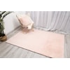 MDA Rugs Rabbit Collection FAUX RABBIT PINK PILLOW |