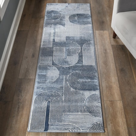 NUEVO 2X3 GREY WHITE AREA RUG |