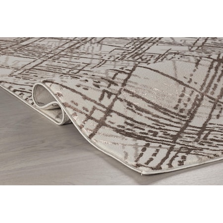 MAZ 4X6 CREAM/BROWN AREA RUG |