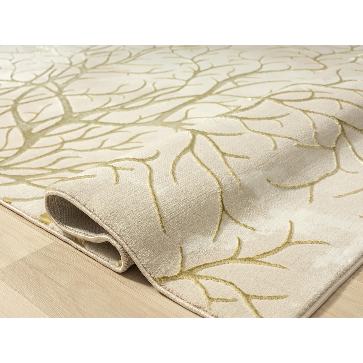 MDA Rugs Ksamil Collection KSAMIL 5X8 GOLD/TEAL AREA RUG |